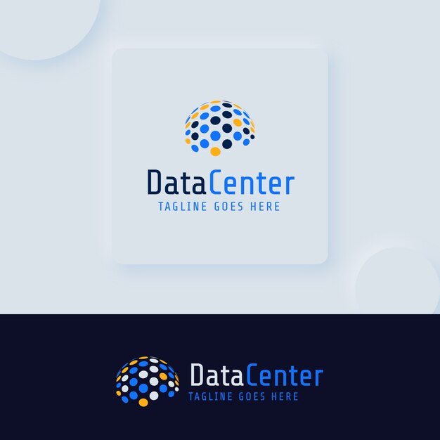 Плоский дизайн шаблона логотипа данных