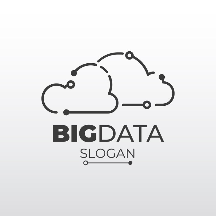 Free Vector flat design data logo template