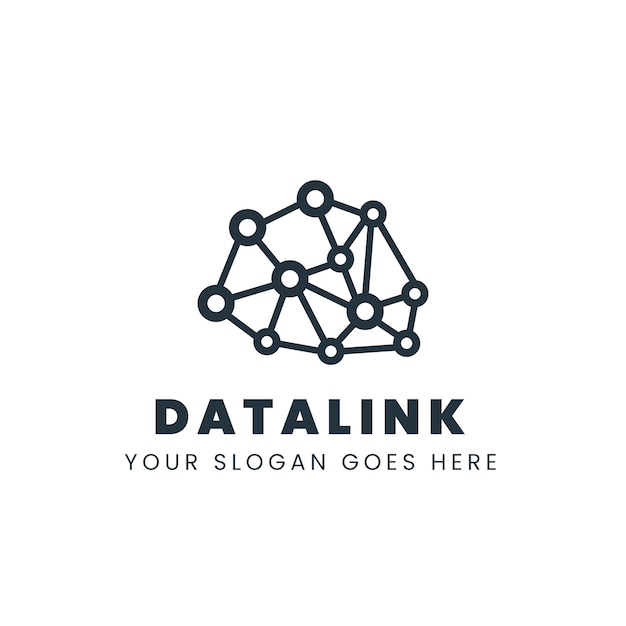 Flat design data logo template