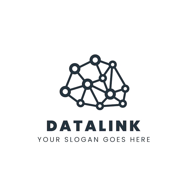 Плоский дизайн шаблона логотипа данных