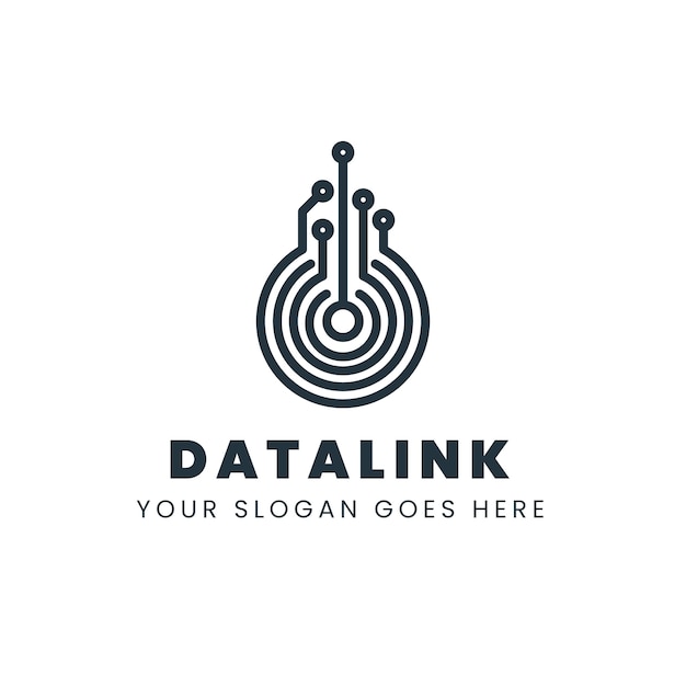 Flat design data logo template