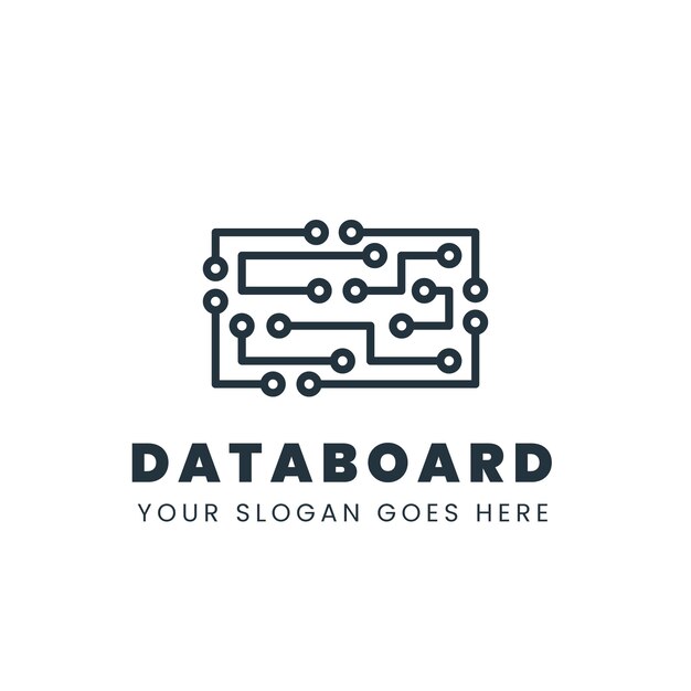 Flat design data logo template