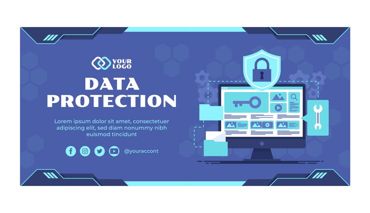 Free Vector flat design data privacy sale banner