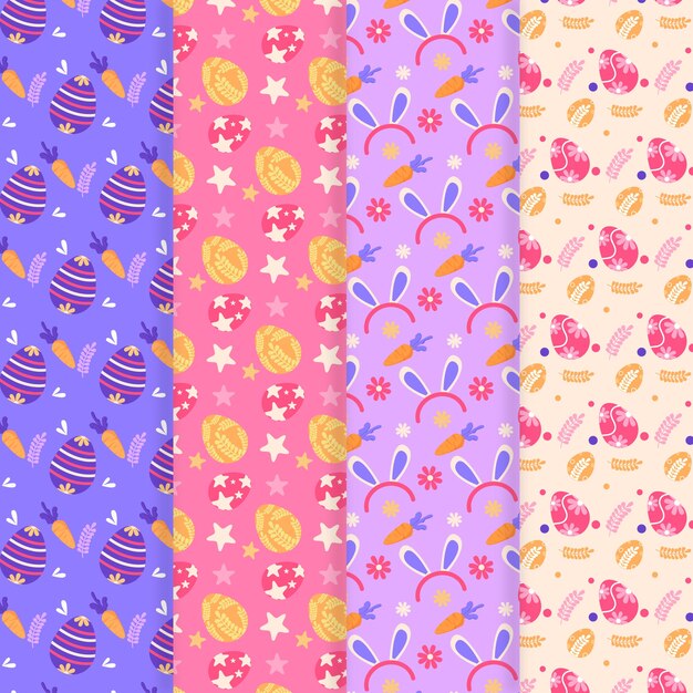 Flat design day pattern collection