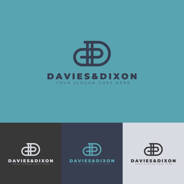 Flat design dd  logo design template