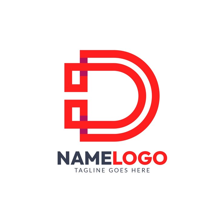 Free Vector flat design dd logo design