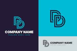 Free vector flat design dd logo design