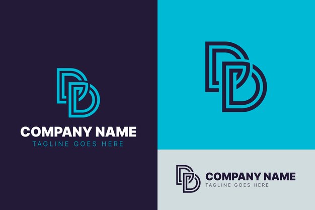 Flat design dd logo design