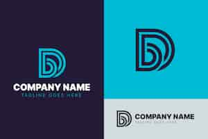 Free vector flat design dd logo design