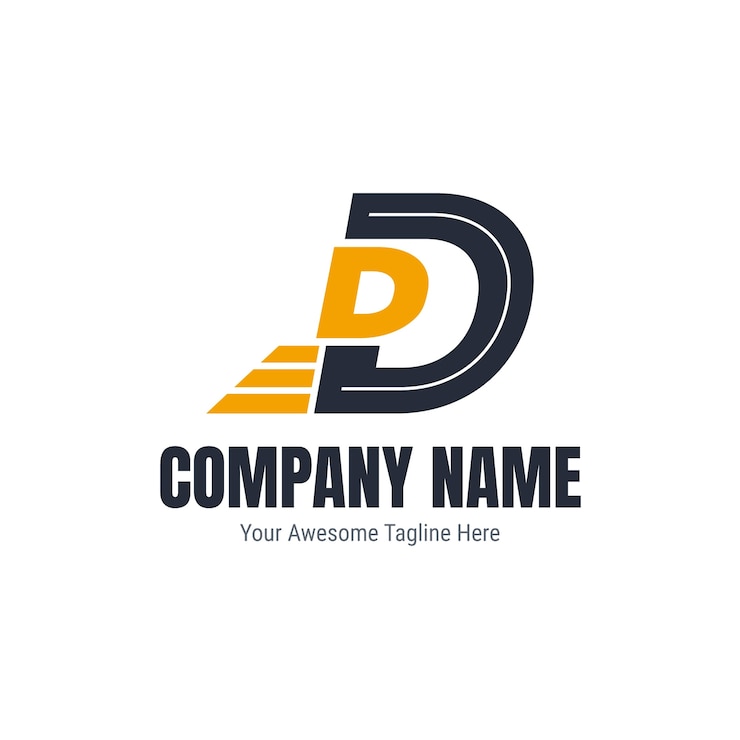 Free Vector flat design dd logo template