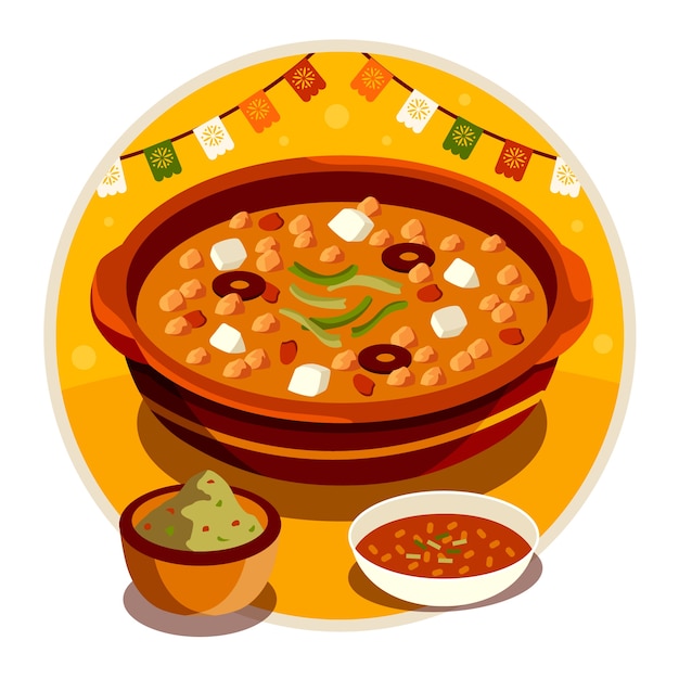 Free vector flat design delicious locro illustration