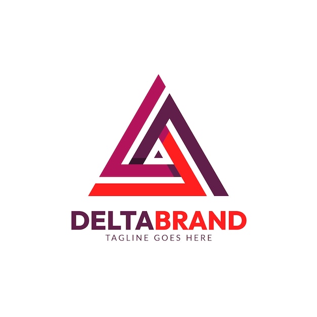 Плоский дизайн логотипа delta