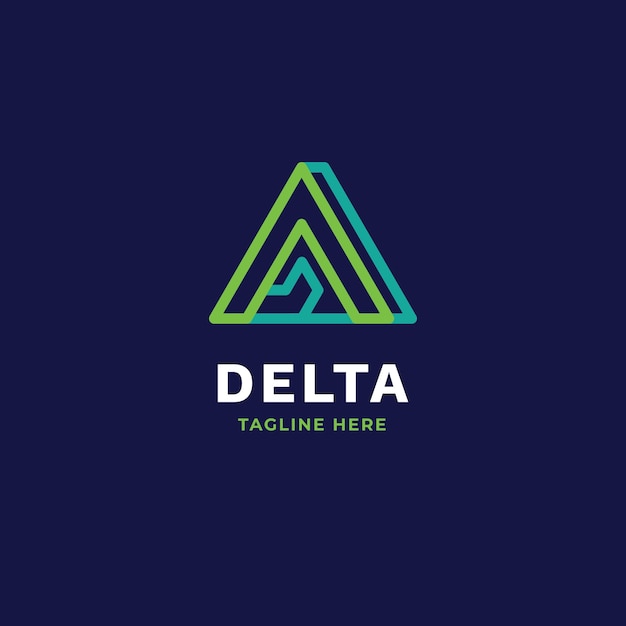 Flat design delta logo design