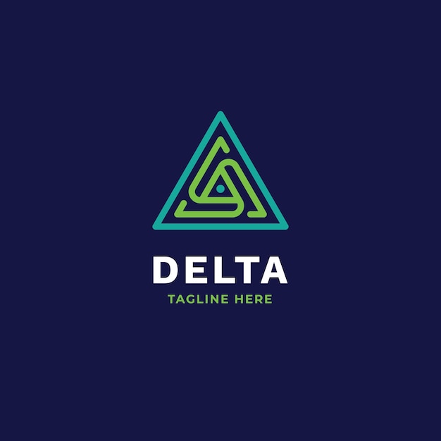 Flat design delta logo design