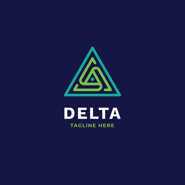 Плоский дизайн логотипа delta