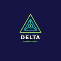 Vettore gratuito design piatto delta logo design