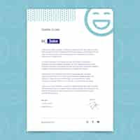 Free vector flat design dental clinic letterhead report template