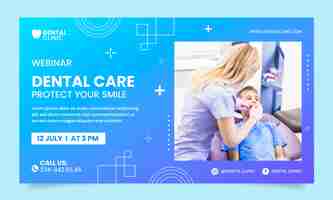 Free vector flat design dental clinic webinar report template