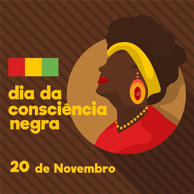 Free vector flat design dia da consciencia negra