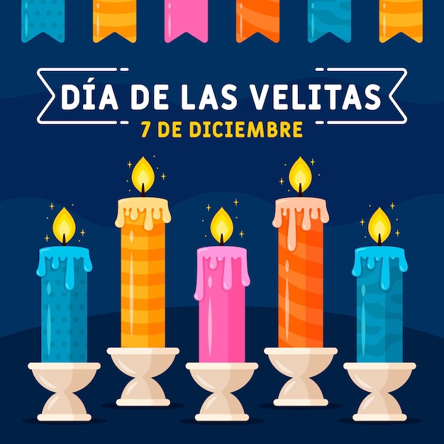 フラットデザインdíadelasvelitas