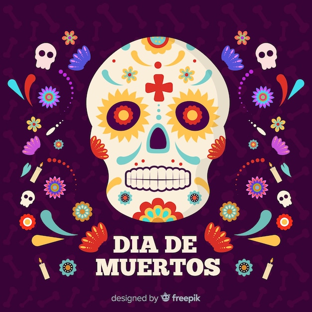 Free Vector | Flat design día de muertos background