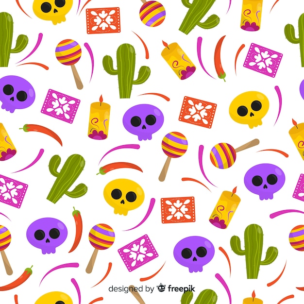 Design piatto modello día de muertos