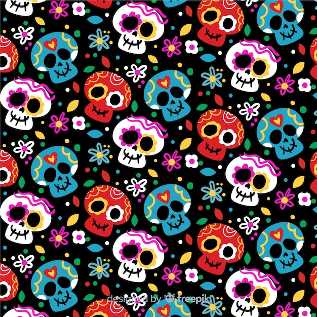 Design piatto modello día de muertos