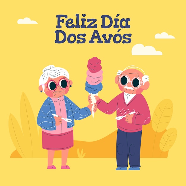 무료 벡터 평면 디자인 dia dos avos 개념