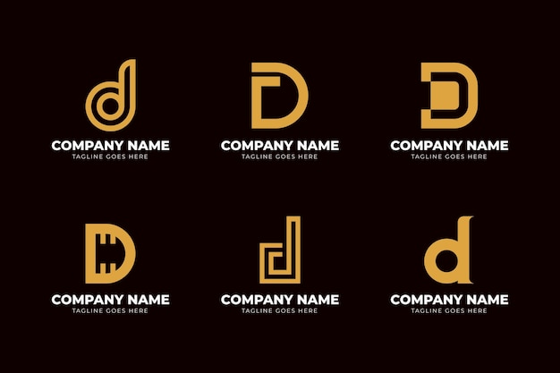 Бесплатное векторное изображение Плоский дизайн различных логотипов d