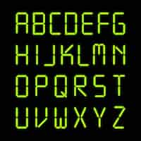 Free vector flat design digital display font