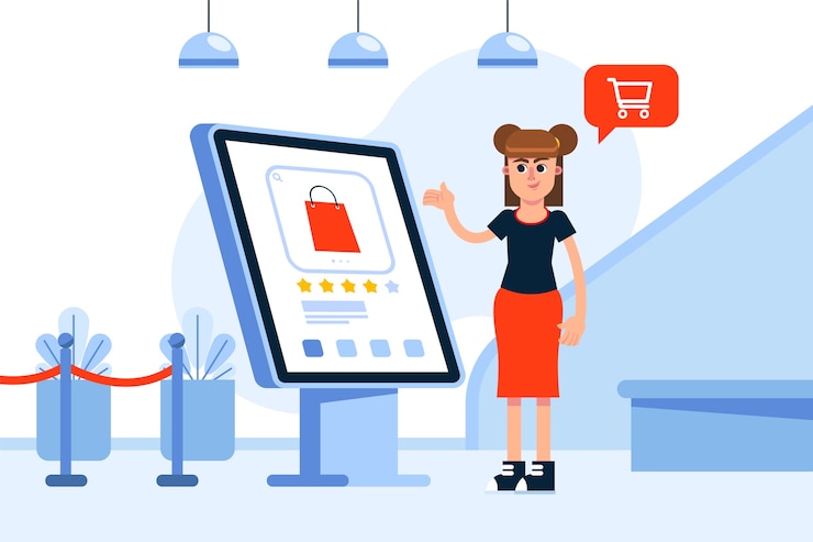 Free Vector flat design digital signage illustration