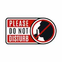 Free vector flat design do not disturb sign illustration