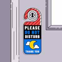 Free vector flat design do not disturb sign illustration