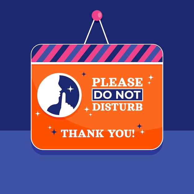 Free Vector Flat design do not disturb sign illustration