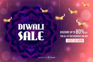 Free vector flat design diwali sale