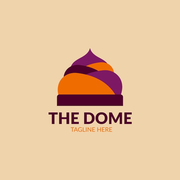 Free vector flat design dome logo design template