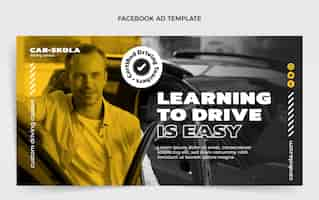 Free vector flat design driving school template