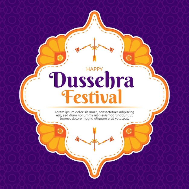 Vettore gratuito concetto di design piatto dussehra