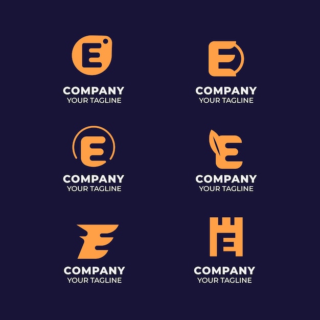 Flat design e logo templates