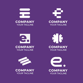 Плоский дизайн электронных шаблонов логотипов