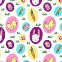 Free vector flat design easter pattern