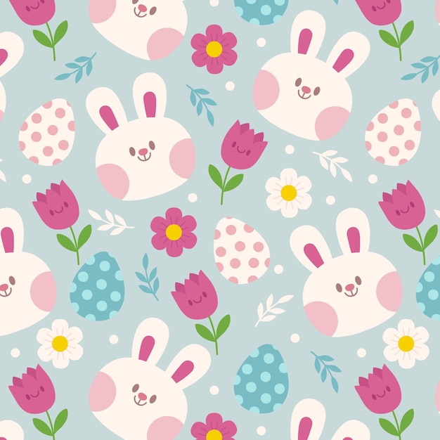 Flat design easter pattern