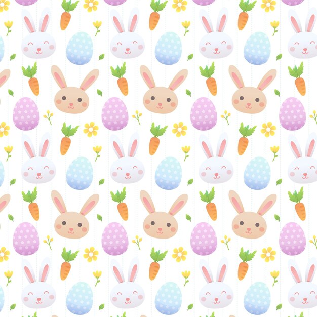 Flat design easter pattern