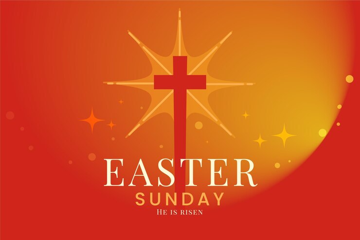 मुफ़्त वेक्टर flat design easter sunday