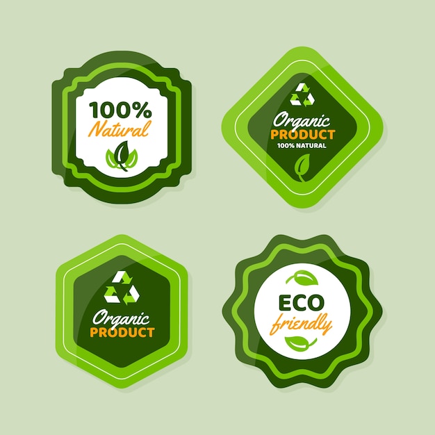 Flat design eco environment collection