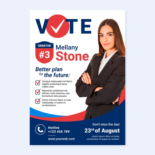 Flat design election poster
