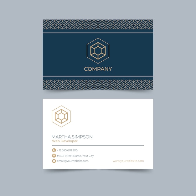 Flat design elegant business card