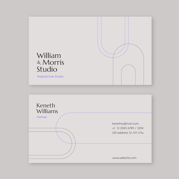 Flat design elegant business card