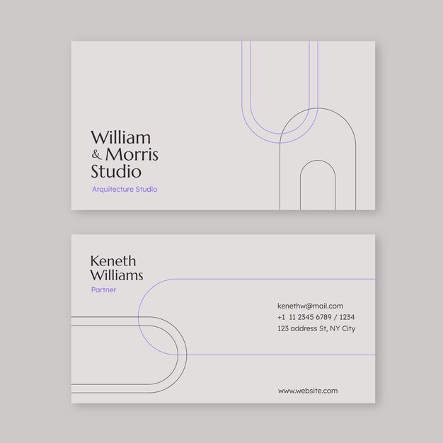 Flat design elegant business card