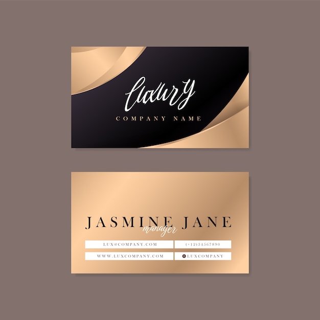 Flat design elegant business card